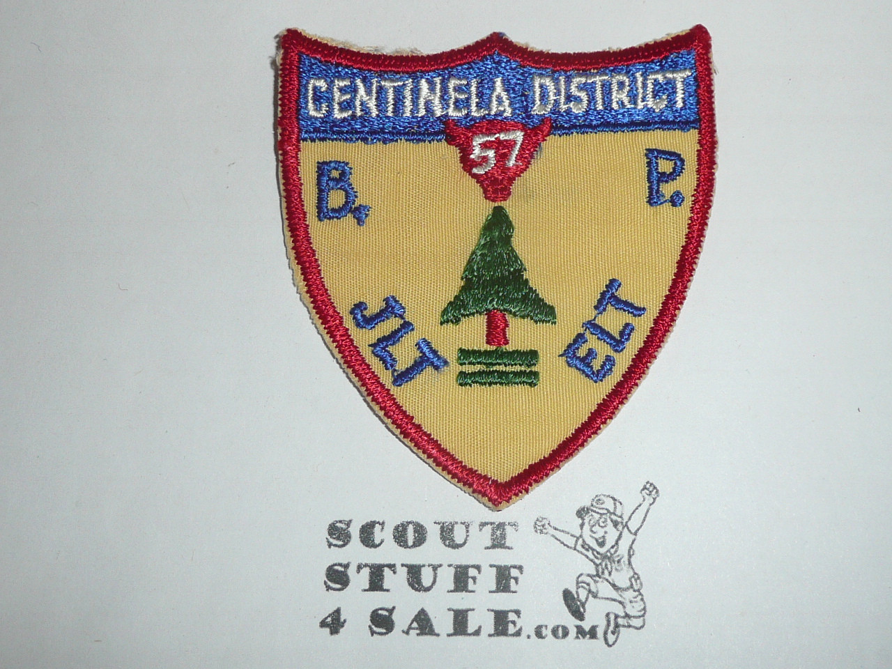 Centinela District Junior Leader Training Conference Patch, Los Angeles Area Council, Boy Scout, 1957