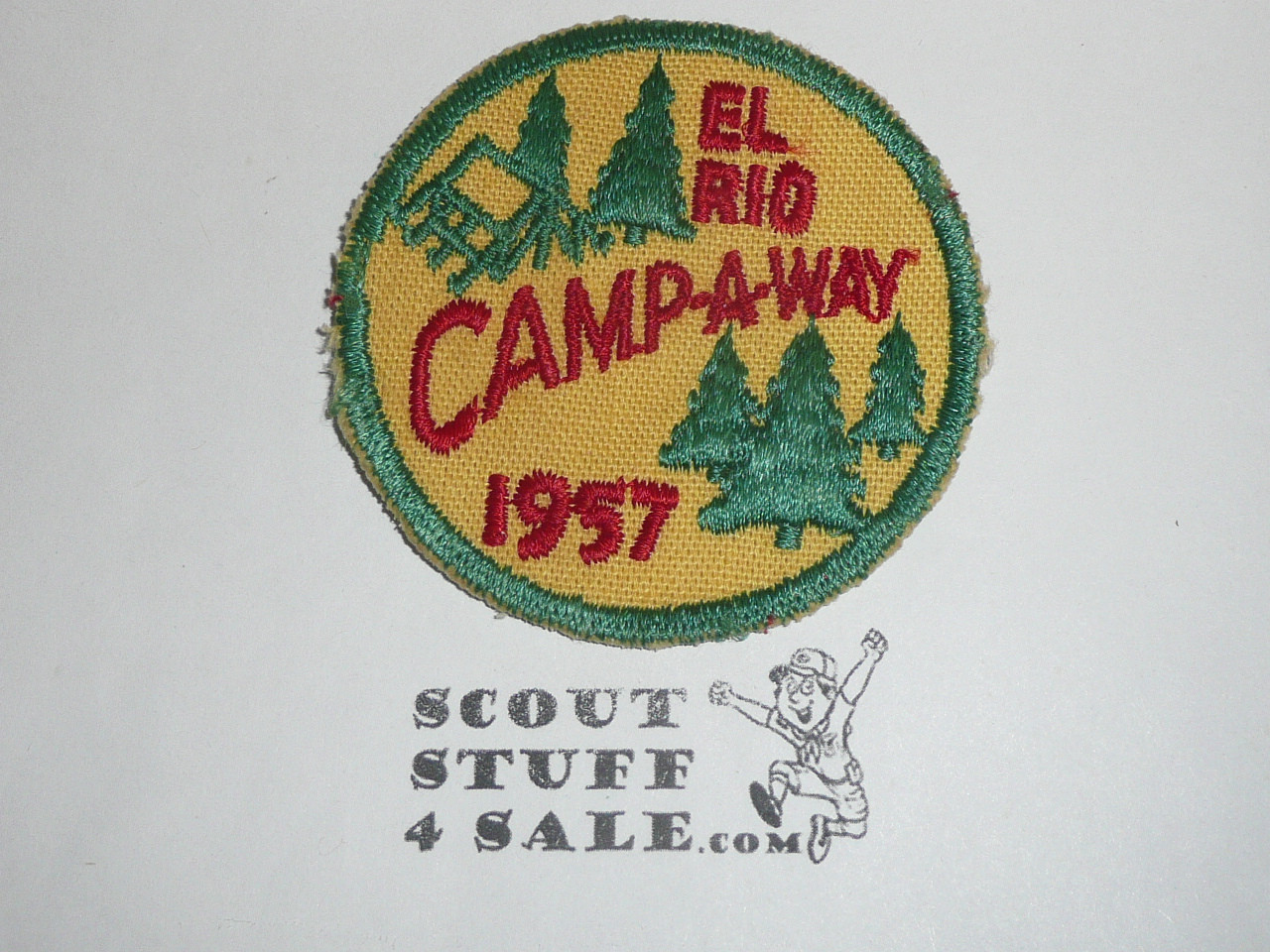 Los Angeles Area Council, El Rio District Camp-A-Way Patch, 1957