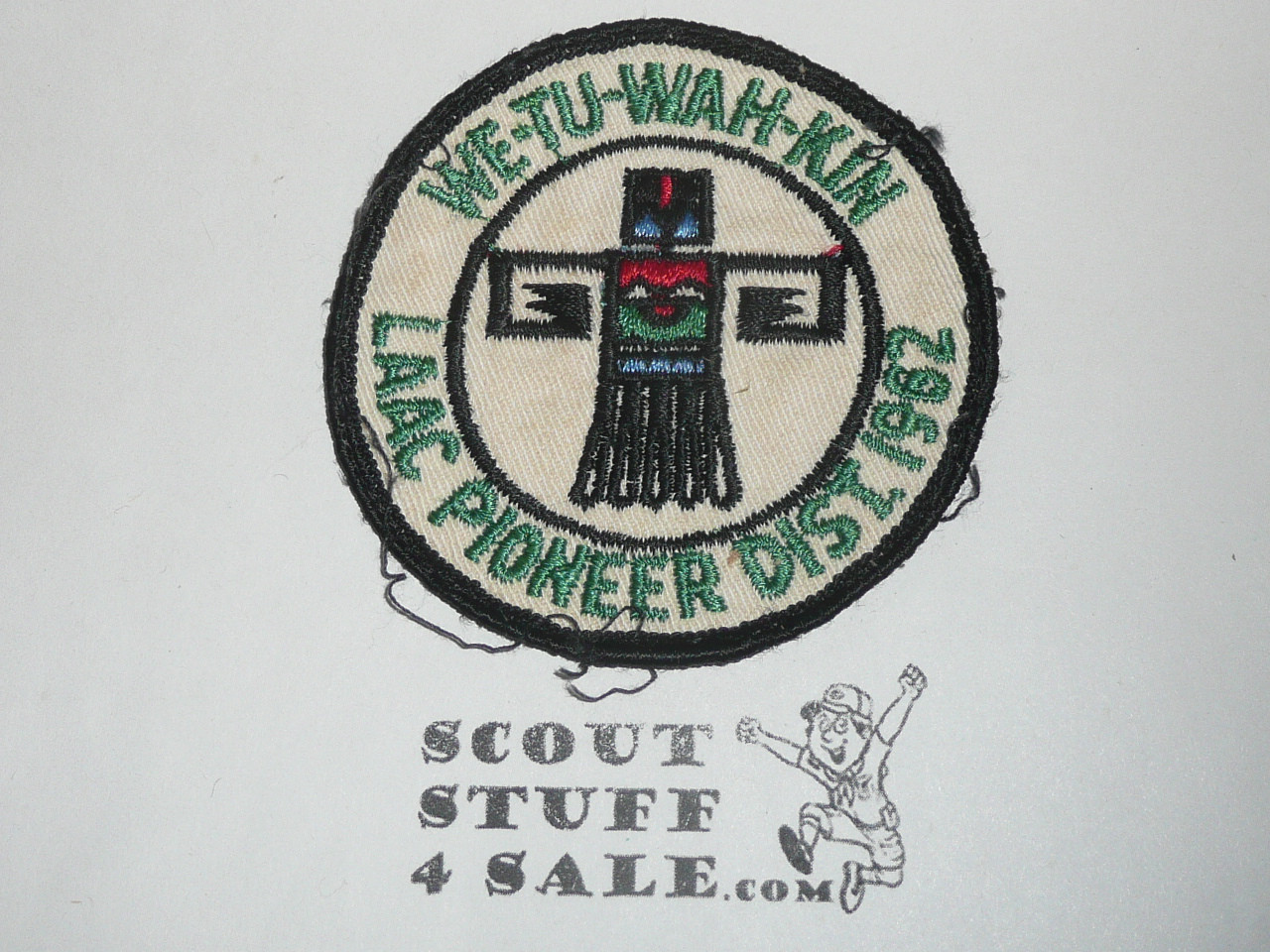 Los Angeles Area Council, Pioneer District We-Tu-Hah-kin Patch, 1962, lite use