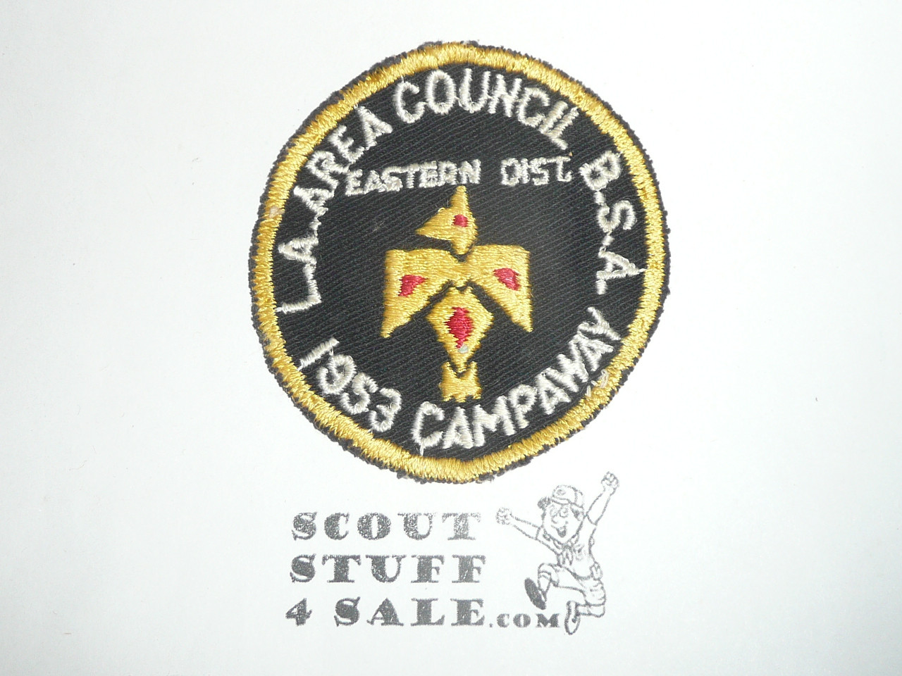 Los Angeles Area Council, Eastern District Campaway Patch, 1953, lite use