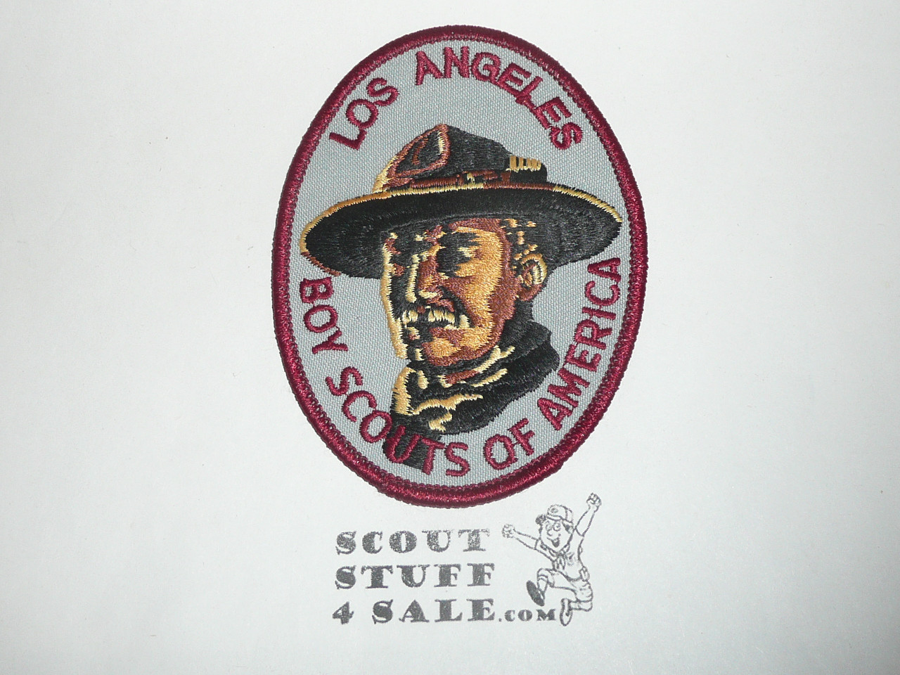 Los Angeles Area Council, Baden Powell Patch, gray twill