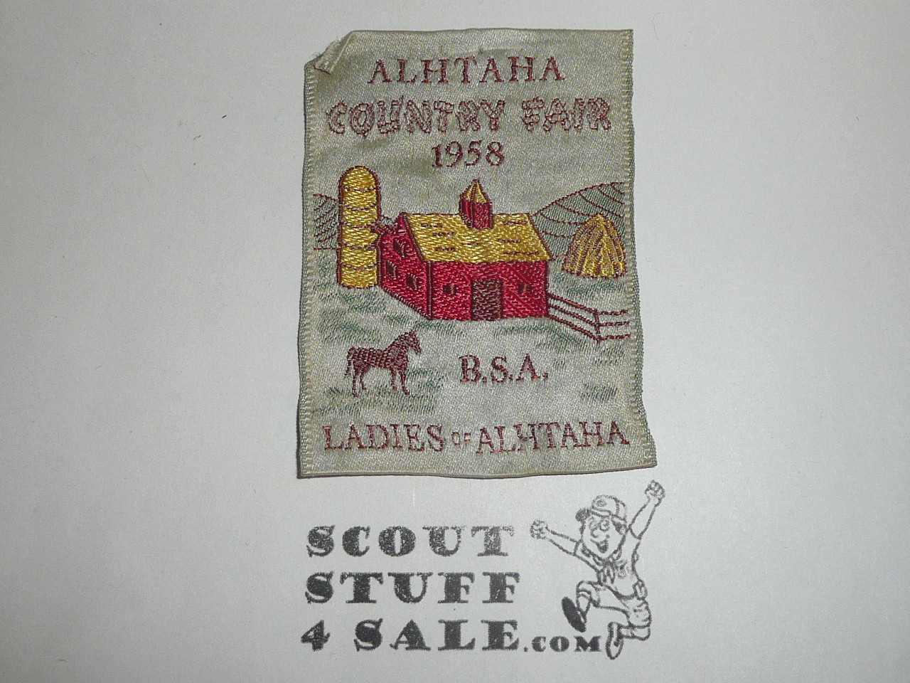 1958 Alhtaha Council Country Fair BSA Woven Patch, Ladies of Alhtaha