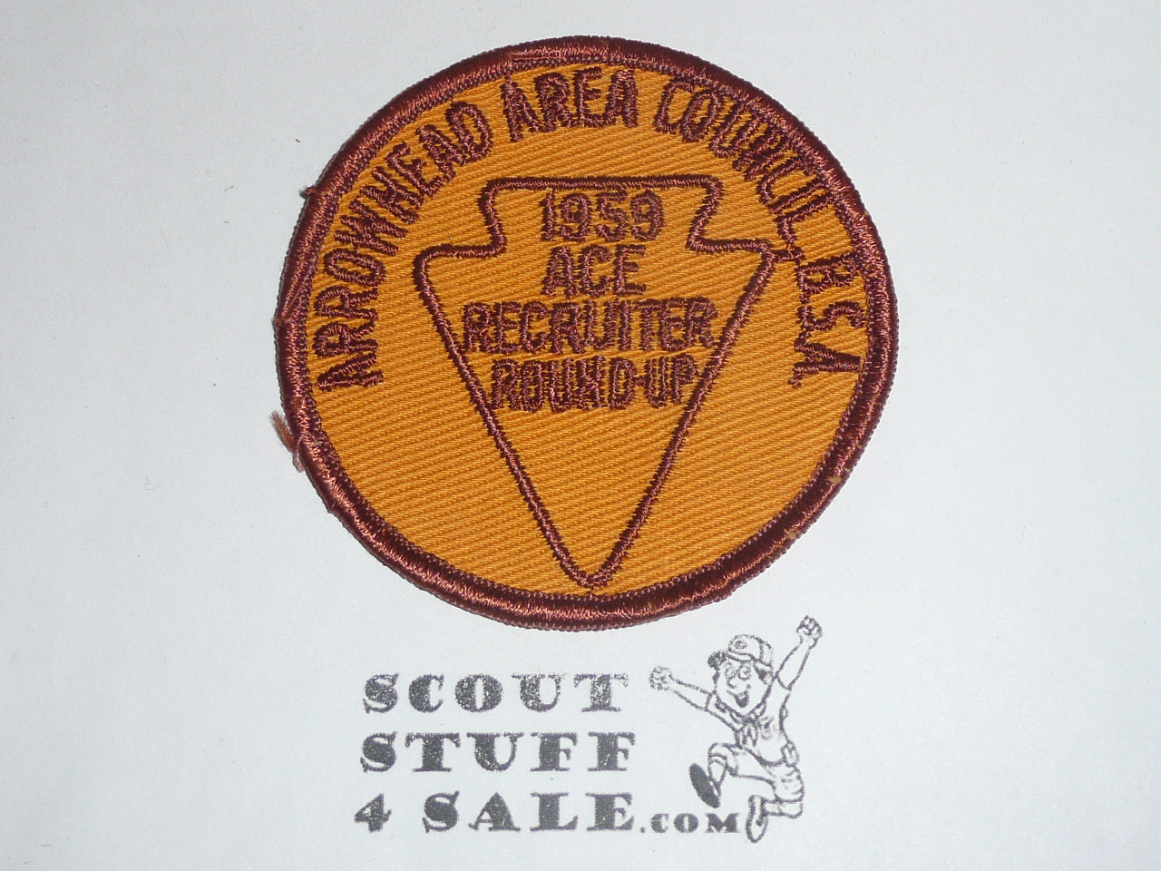 Arrowhead Area Council Ace Recruiter Round-up Patch, 1959