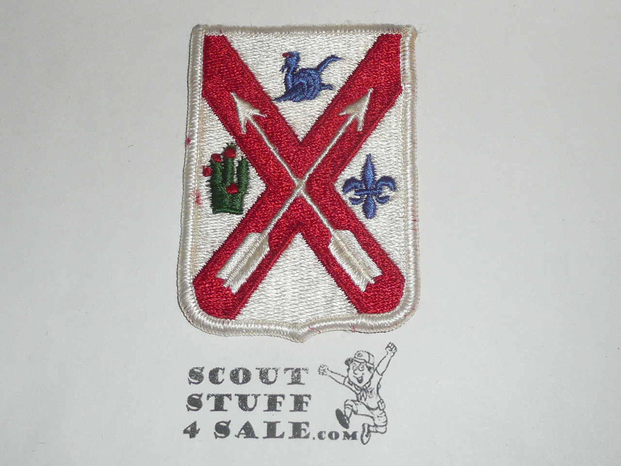 Unknown Boy Scout Patch with crossed arrow cactus a turkey and fdl