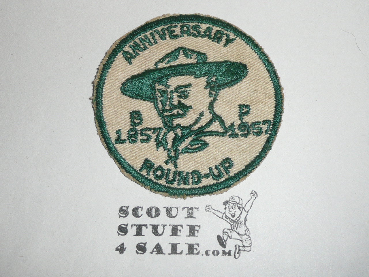 Baden Powell 100th Birthday Round-up Patch, 1957