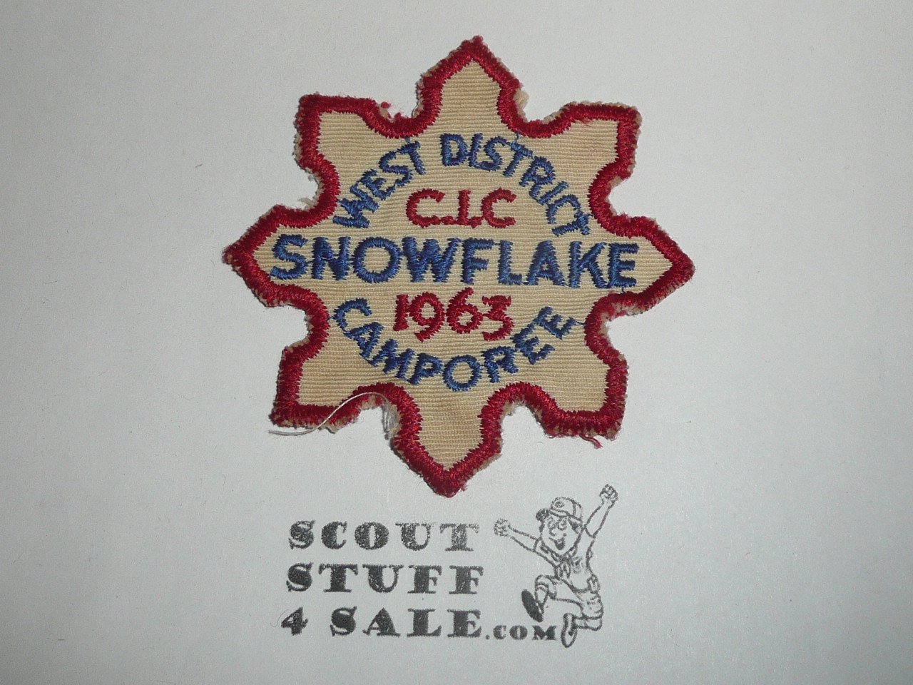 Central Indiana Council West District Snowflake Camporee Patch, 1963