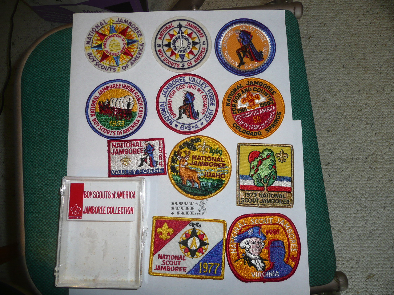 1981 National Jamboree Reproduction Patch Set 1935-1981, Complete, no case