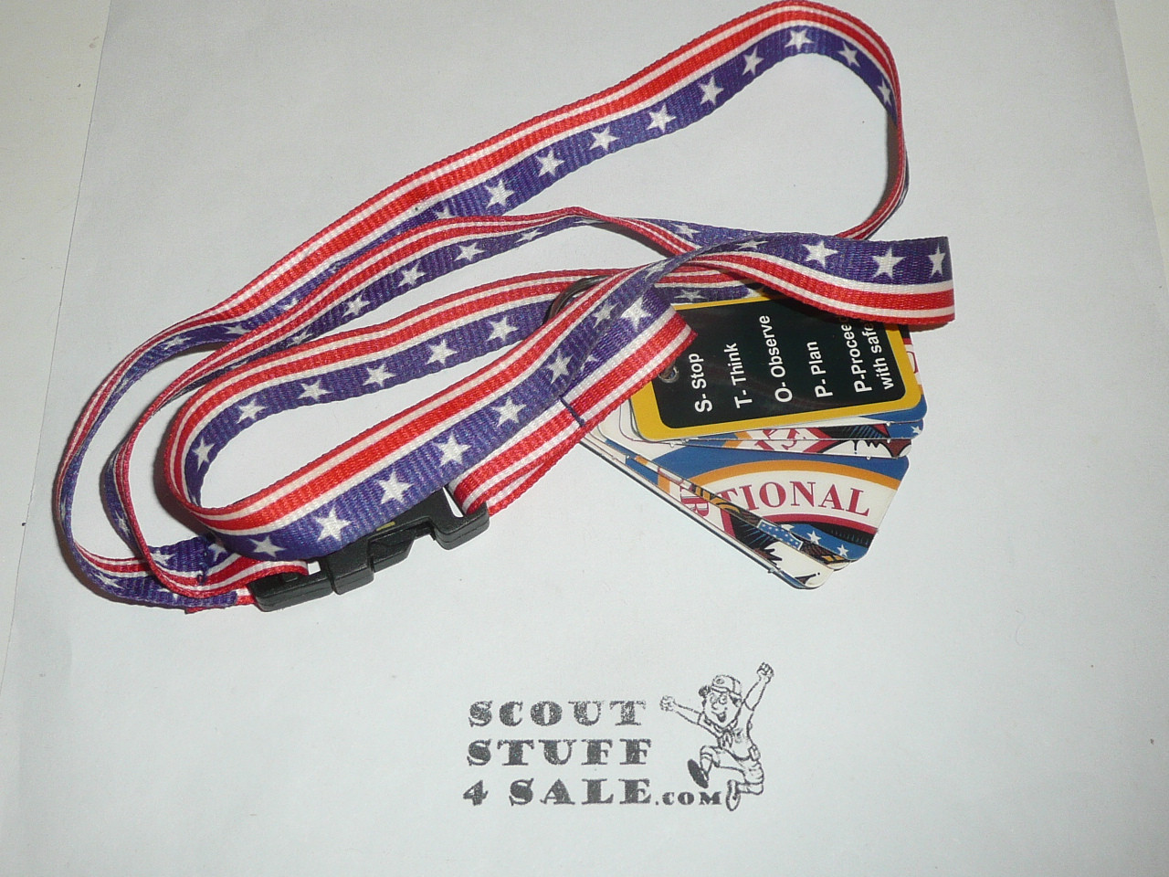 2005 National Jamboree Navy Neck Ribbon with Meal Tickets