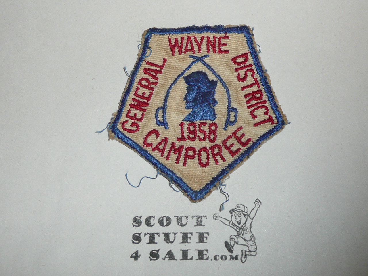 General Wayne District Camporee Patch, 1958, lite use