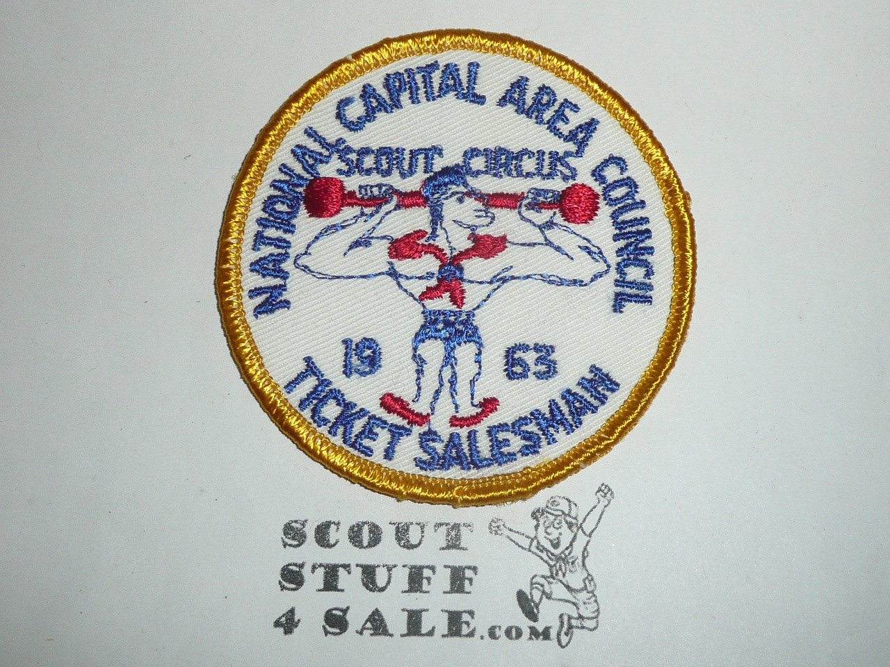 National Capital Area Council Scout Circus Ticket Salesman Patch, 1963