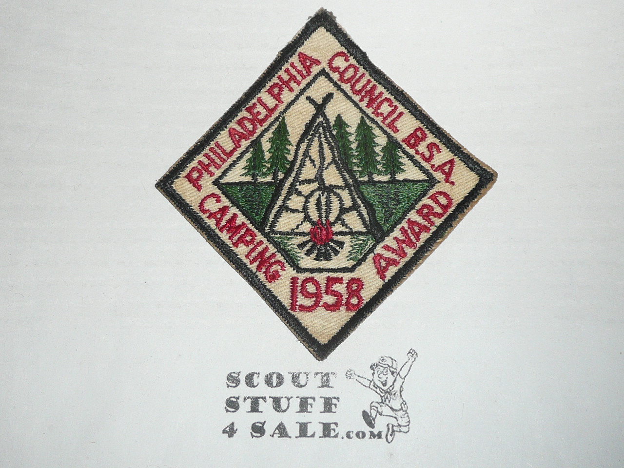 Philadelphia Council Camping Award Patch, 1958
