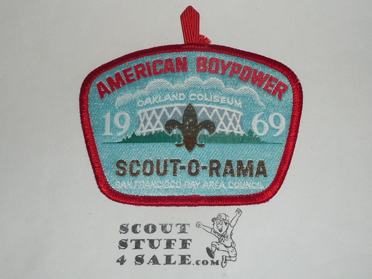 San Francisco Bay Area Council Scout-O-Rama Woven Patch, 1969, blue background