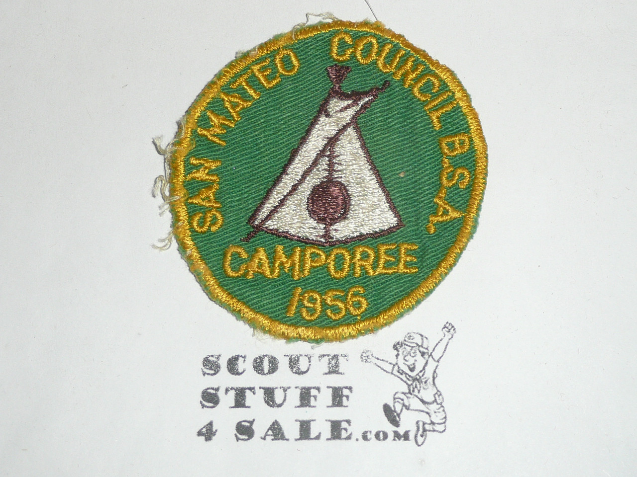 San Mateo Council Camporee Patch, 1956, used