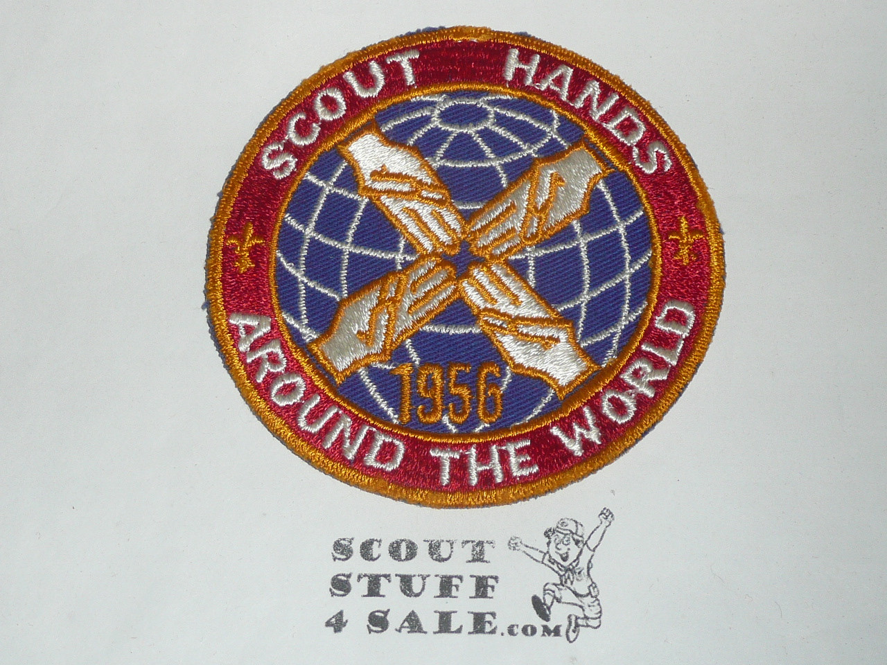 Scout Hands Around the World Patch, 1956