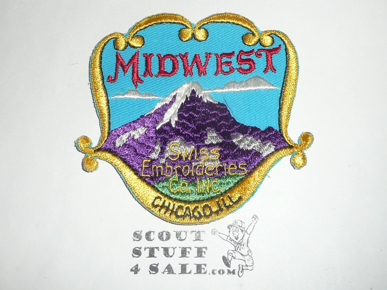 Midwest Swiss Embroideries Company Inc Promotional Patch, turq blue