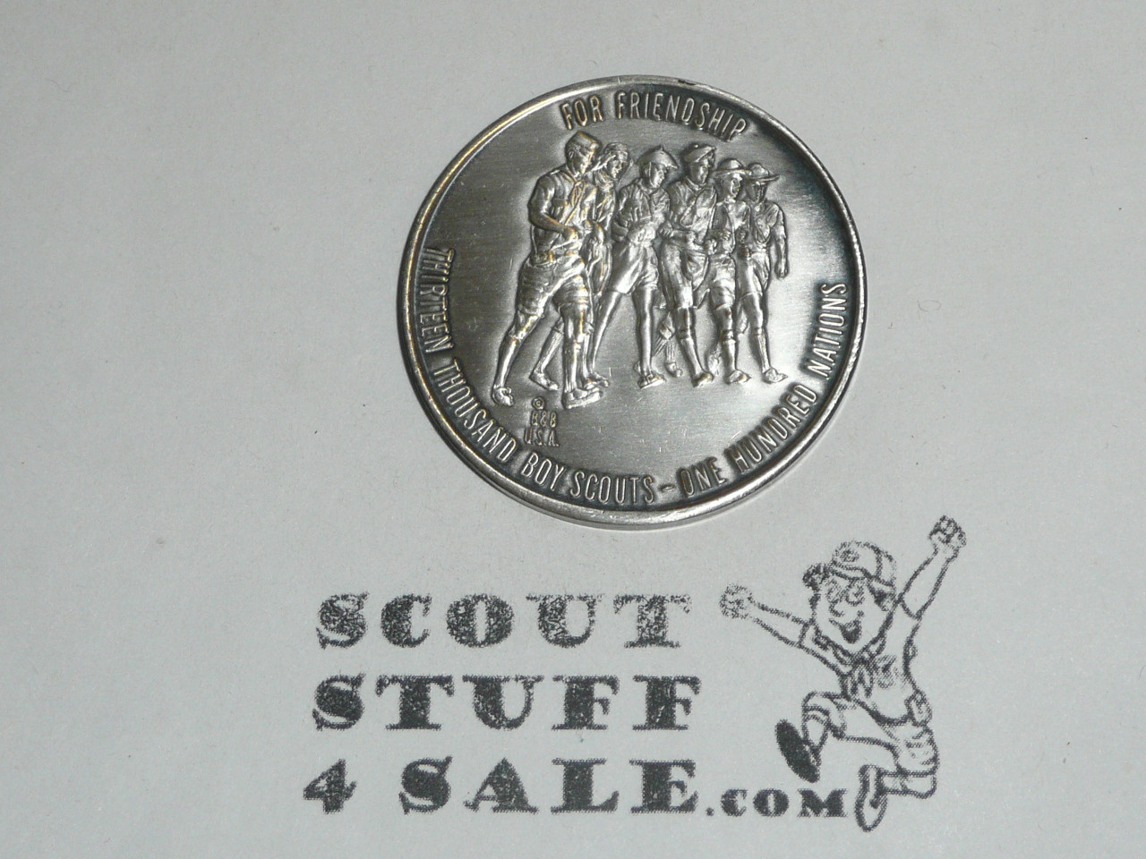 1967 Boy Scout World Jamboree For Friendship Coin / Token, Pewter
