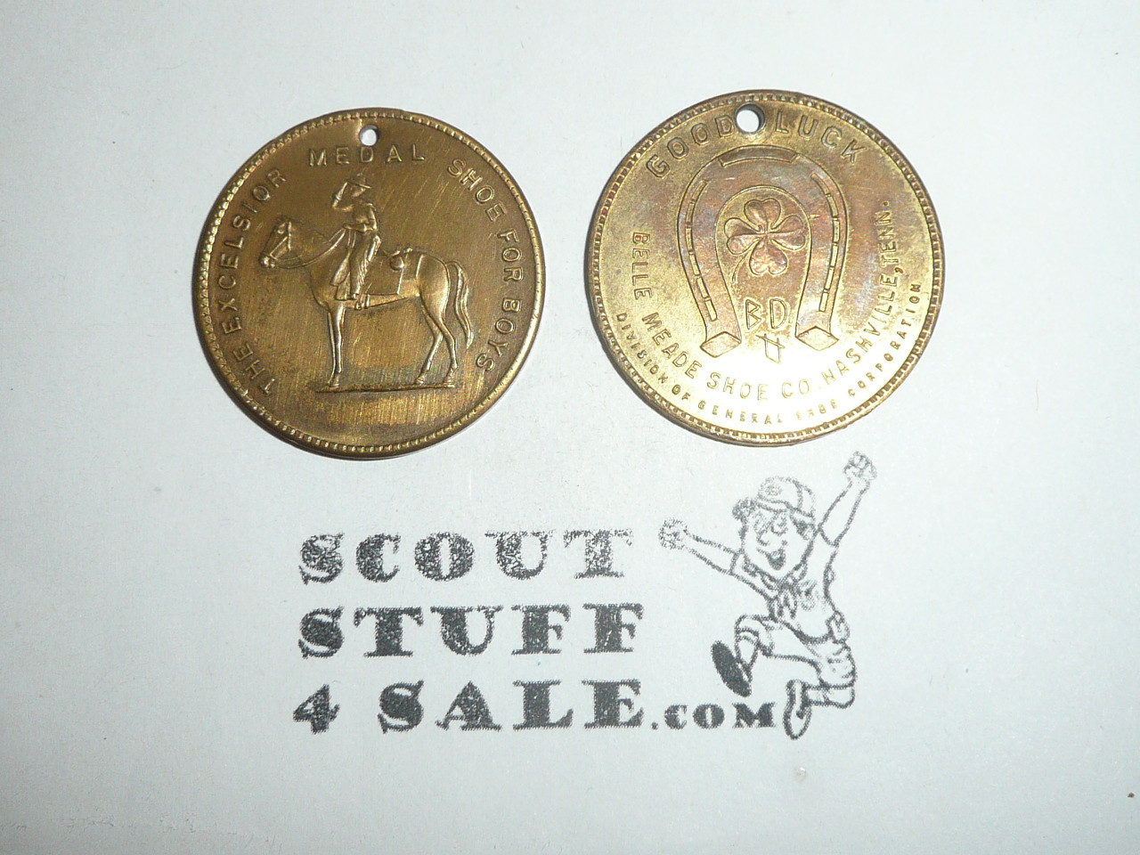 Excelsior Shoe Company Teens Boy Scout Coin / Token , Belle Meade Shoe Company, Version 5 in Exceptional Condition