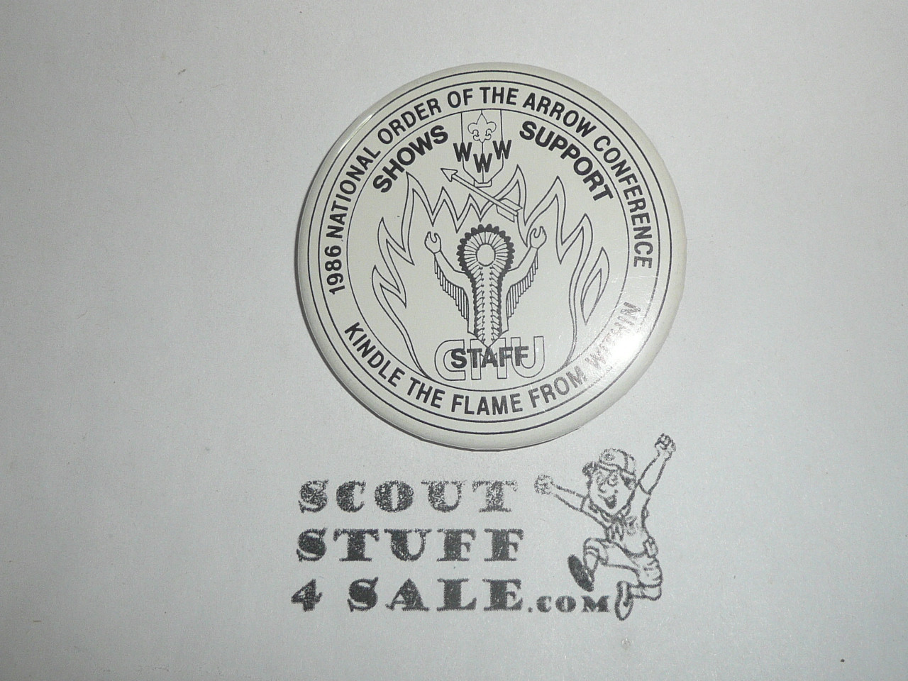 National Order of the Arrow Conference (NOAC), 1986 Shows Support Staff Button