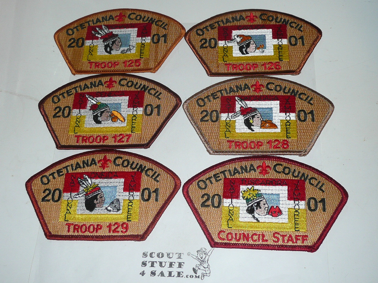 2001 National Jamboree JSP - Otetiana Council, Set of 6 patches