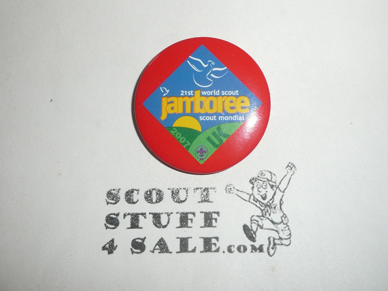 2007 Boy Scout World Jamboree Button Pin, Patch logo