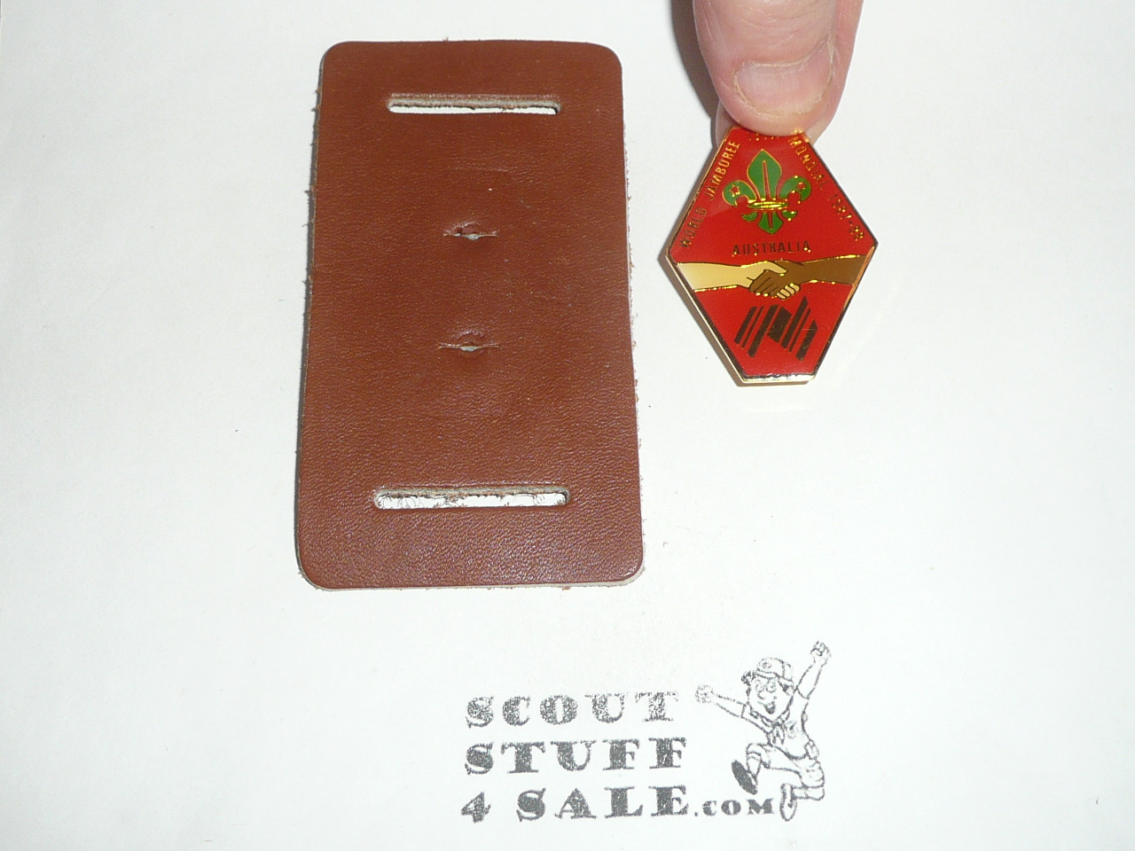 1987-1988 Boy Scout World Jamboree Neckerchief Slide with removable pin