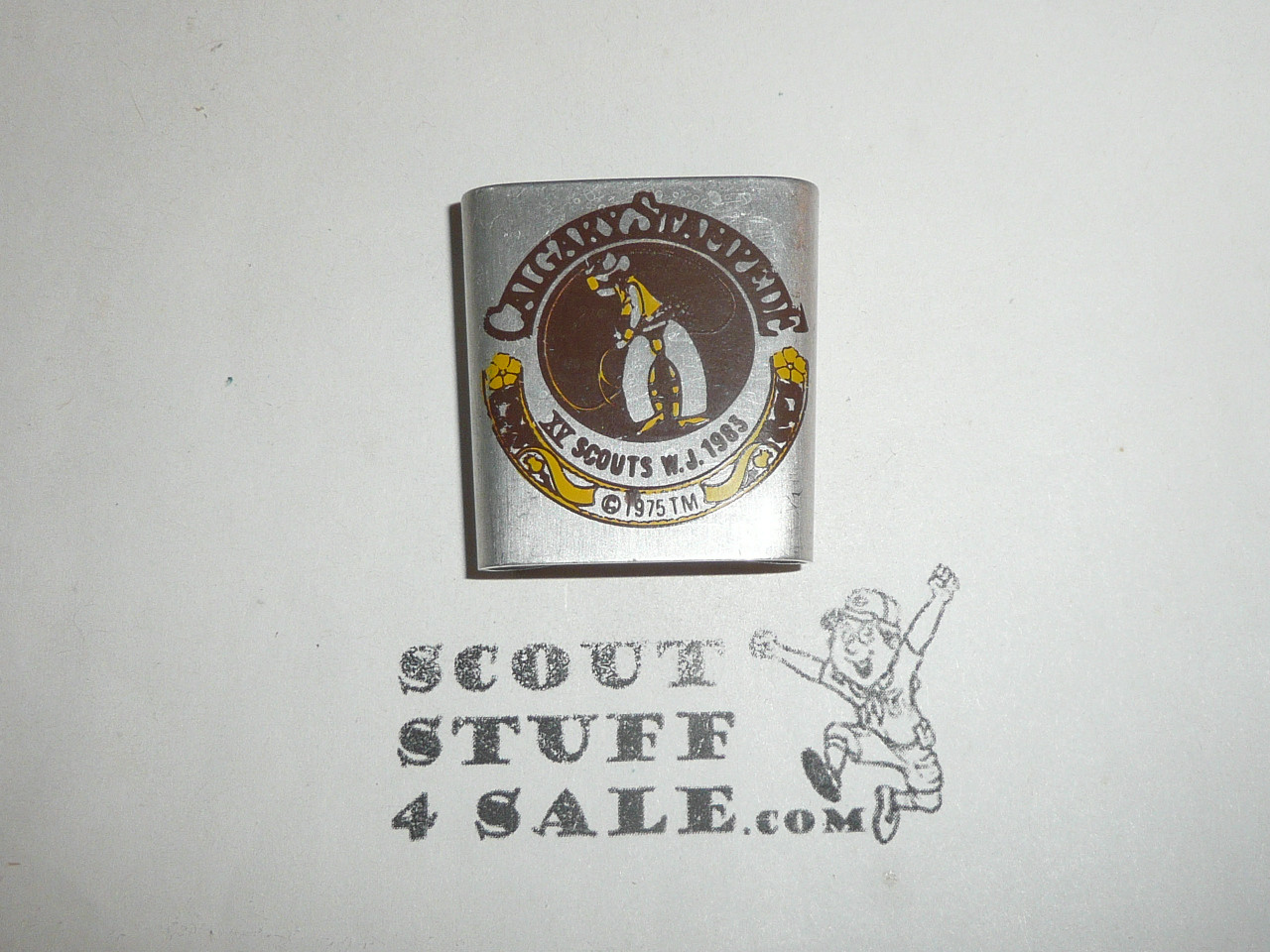 1983 Boy Scout World Jamboree Calgary Stampede Neckerchief Slide