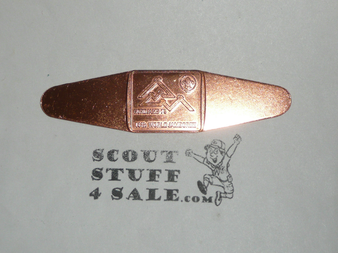 1975 World Jamboree Copper Neckerchief Slide