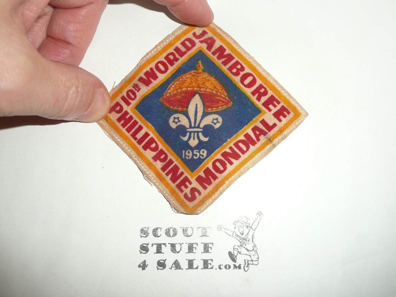 1959 Boy Scout World Jamboree Velvet Patch, Guaranteed Original, used
