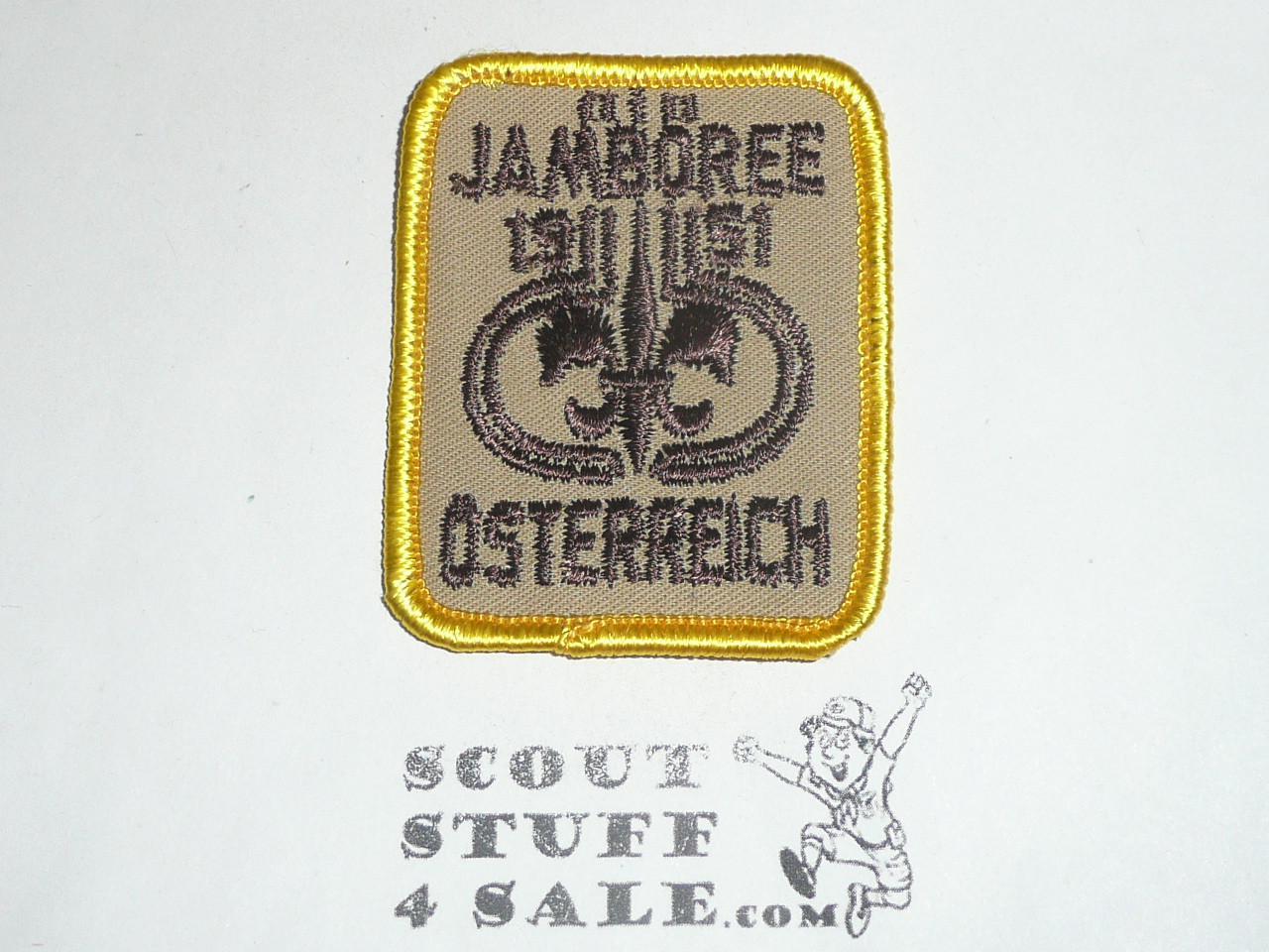1951 World Jamboree Patch, Trader Bill, brown embroidery
