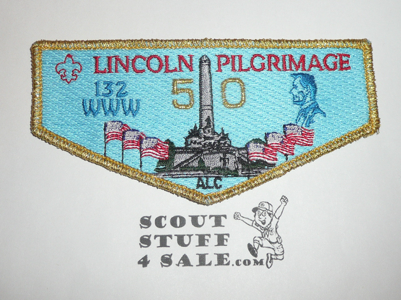 Order of the Arrow Lodge #132 Illinek s15 Lincoln Pilgrimage 50th  Anniversary Flap Patch - Boy Scout