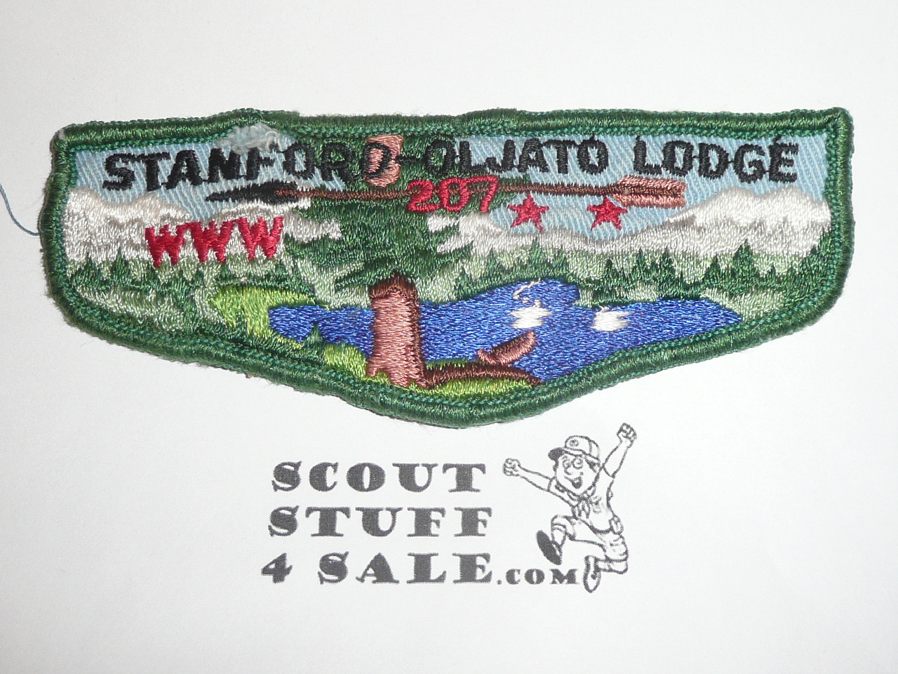 Order of the Arrow Lodge #207 Stanford-Oljato f4 Flap Patch, used