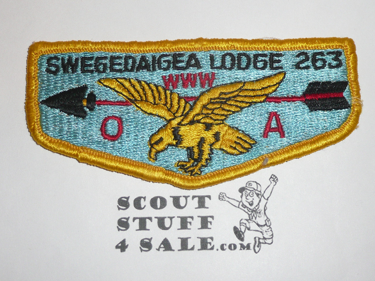 Order of the Arrow Lodge #263 Swegedaigea s1a Flap Patch, lite use