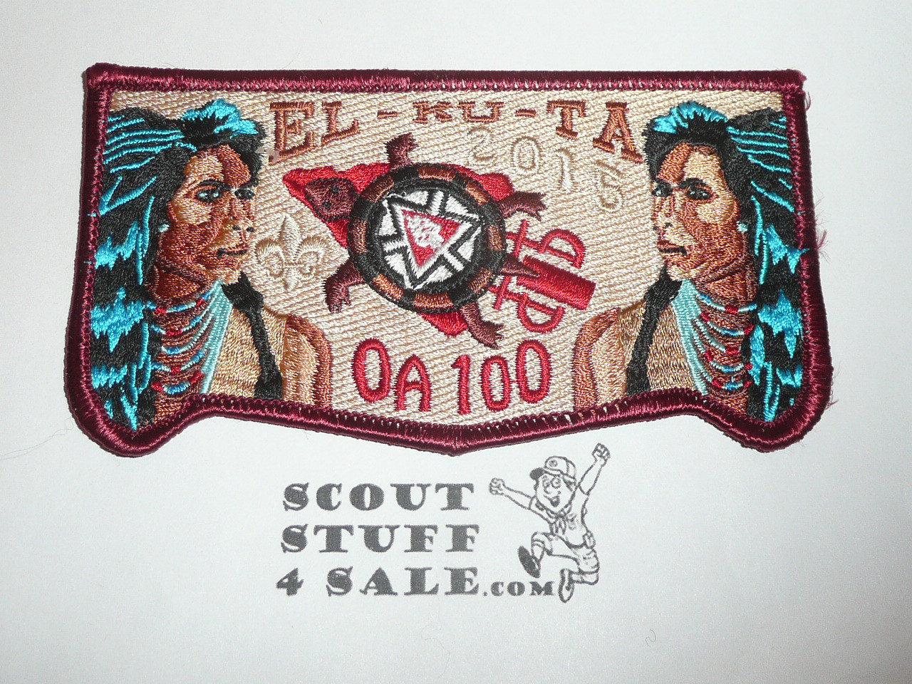 Order of the Arrow Lodge #520 El-Ku-Ta 2015 OA 100th Anniversary Flap Patch
