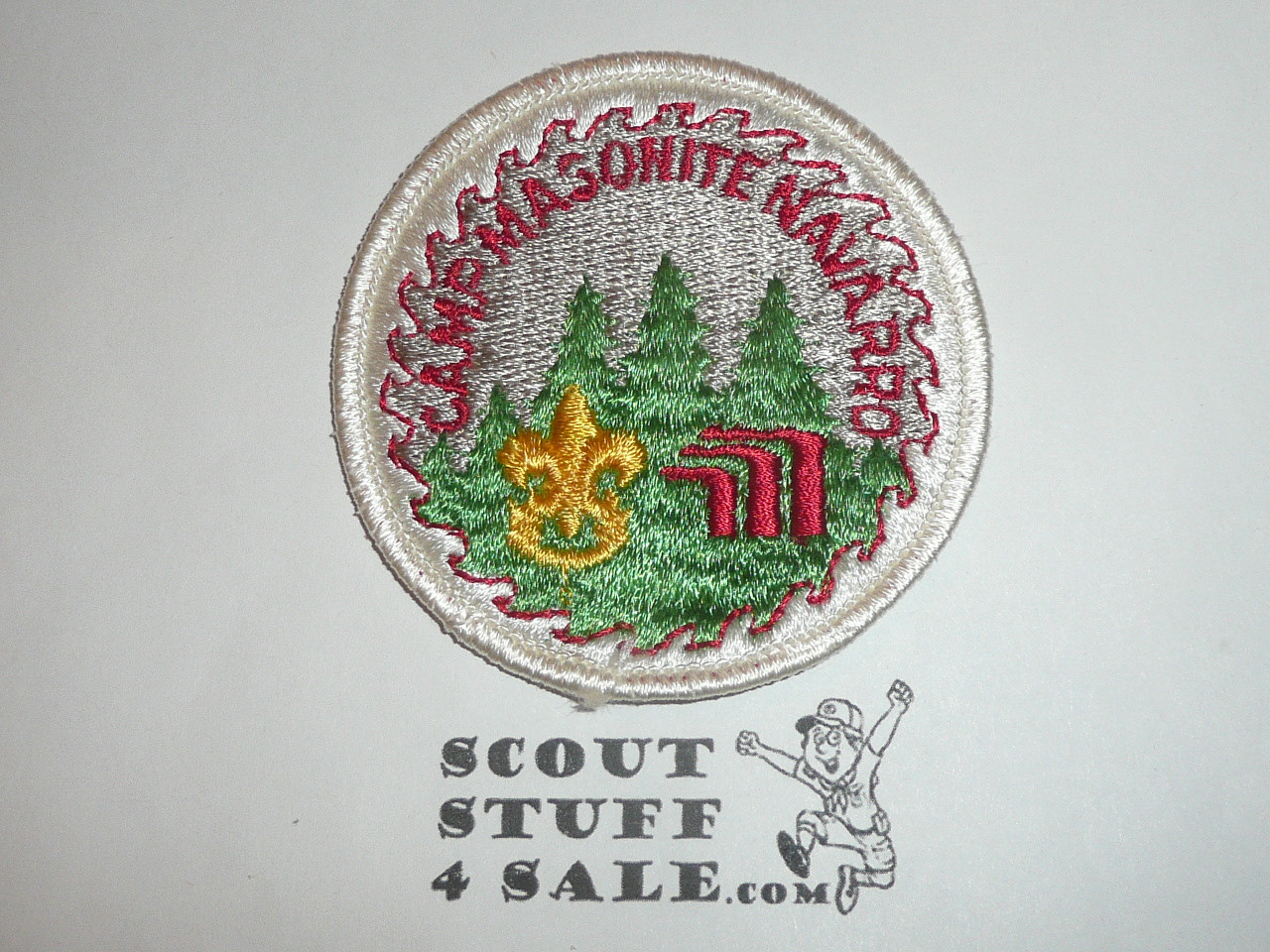 Camp Masonite Navarro Patch, San Mateo Area Council, white bdr