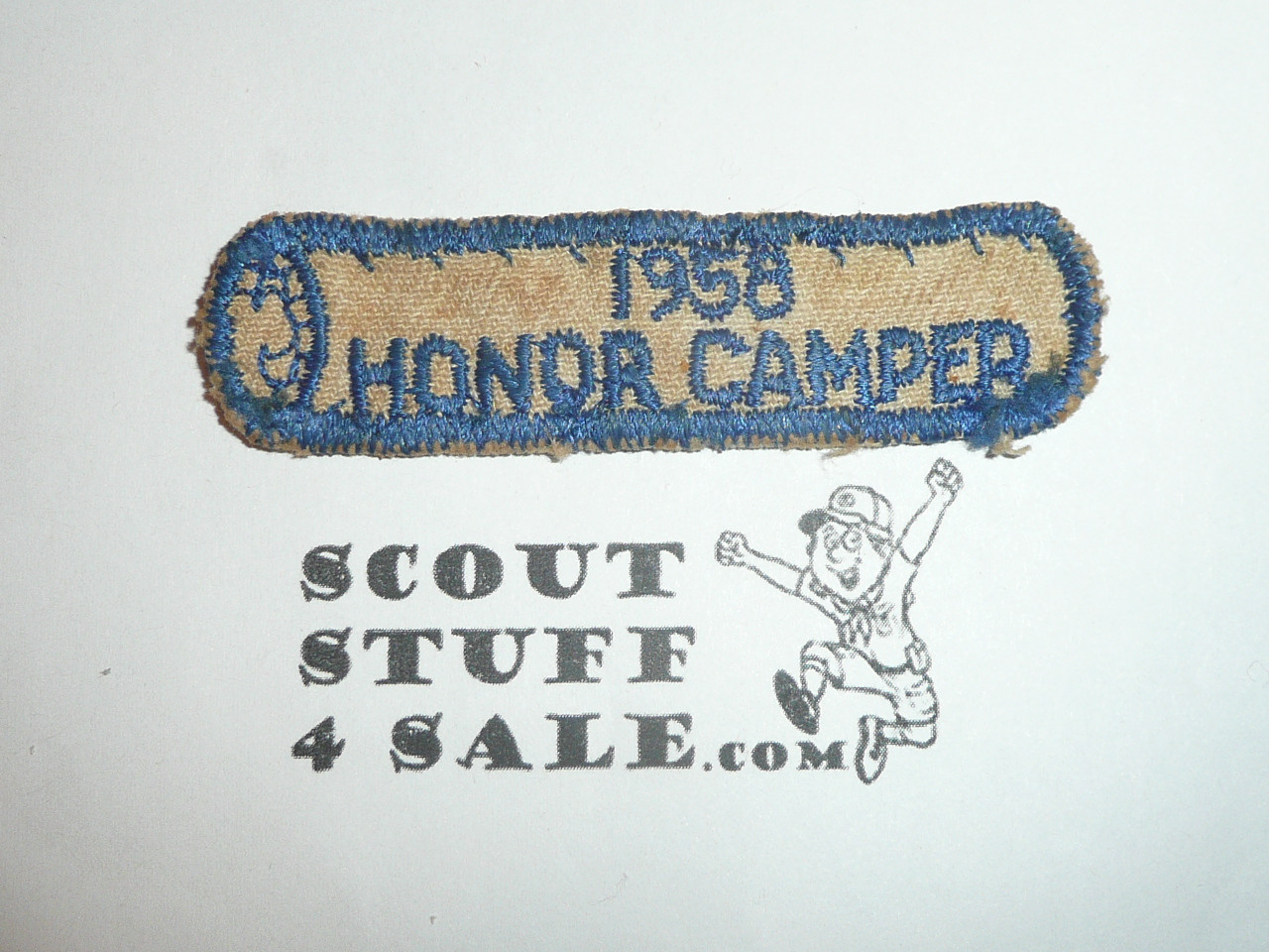 Camp Stephens Honor Camper Log Segment Patch, Alameda Council CA, 1958, used