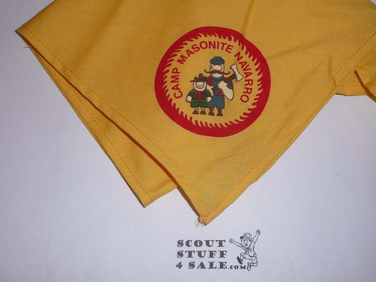 Camp Masonite Navarro Neckerchief, Sonoma Mendocino Area Council, yellow