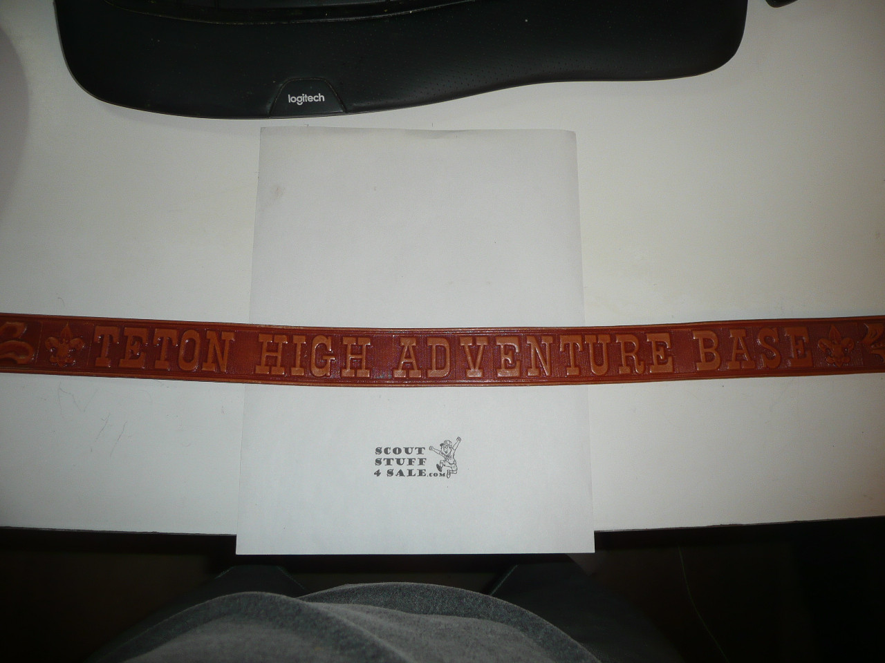 Teton High Adventure Base Tooled Leather Belt, Size 40, Unused