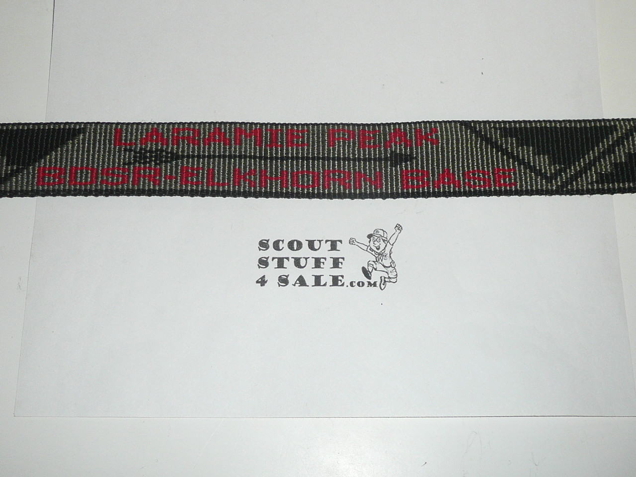 Laramie Peak Boy Scout Camp, BDSR Elkhorn Base, Woven Nylon Belt, Large size
