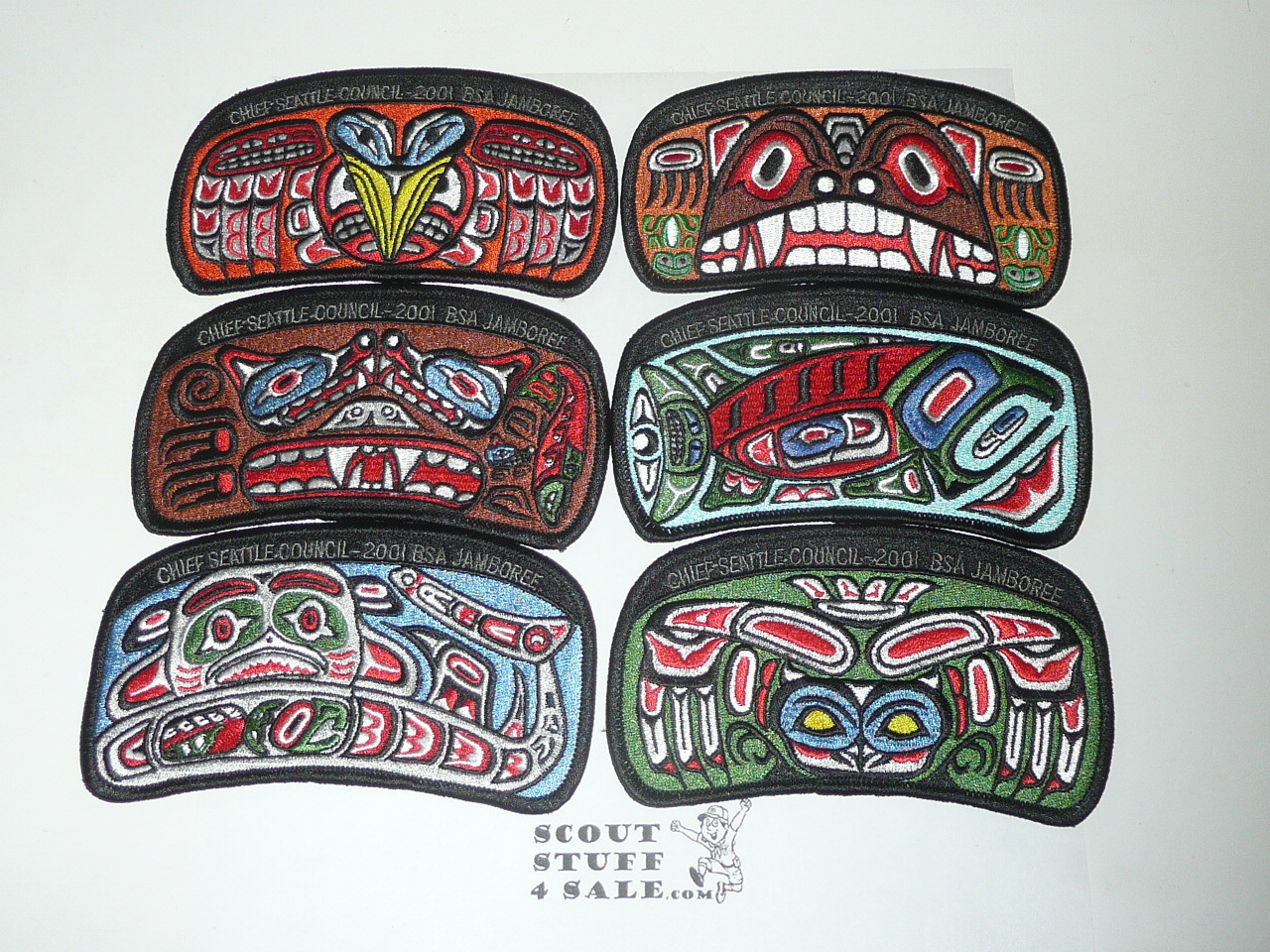 2001 National Jamboree JSP - Chief Seattle Council set of six