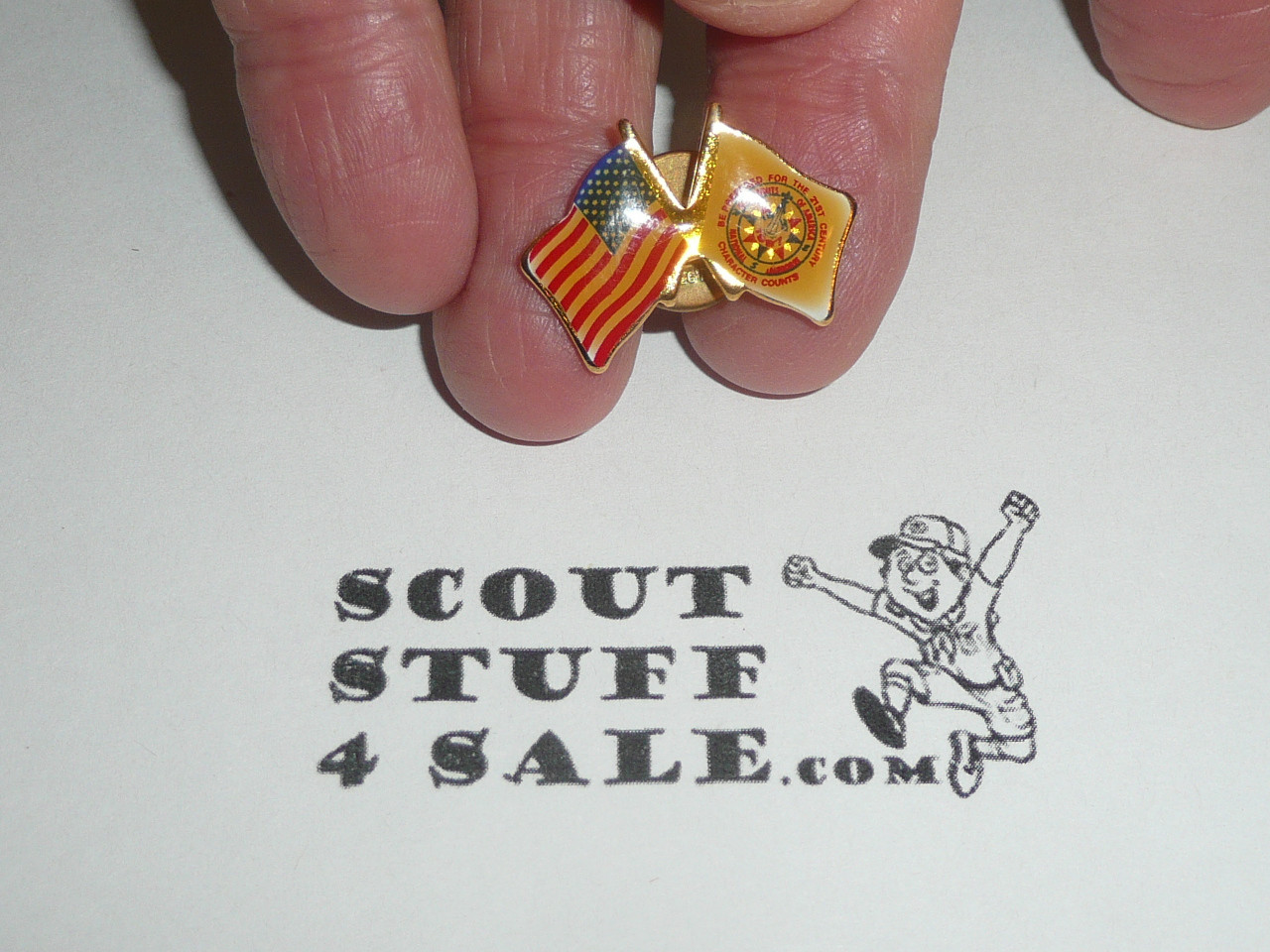 1997 National Jamboree USA and Jamboree Flag Enamel Pin