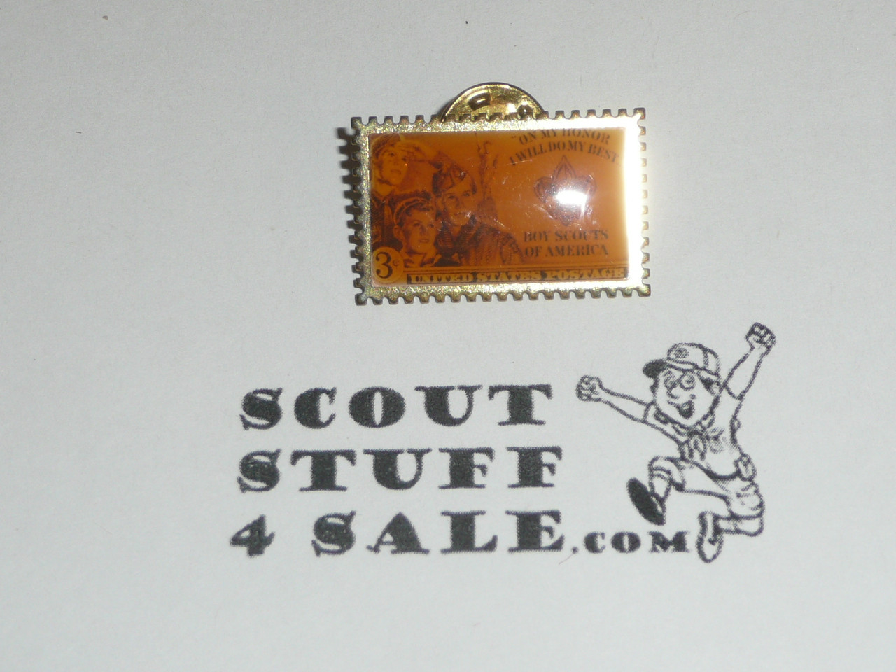 3 cent Boy Scouts of America USPS Stamp Enameled Pin - Scout