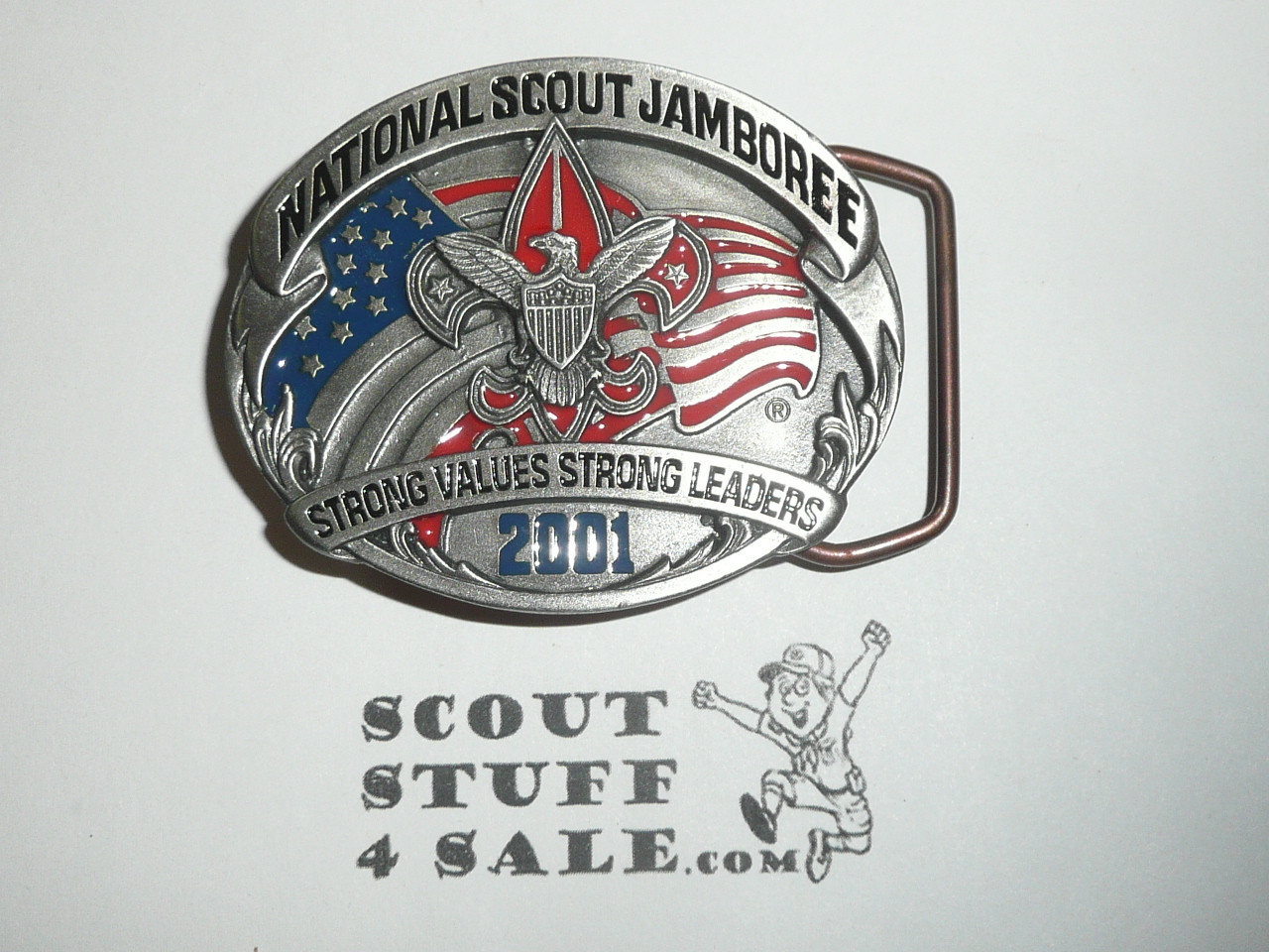 2001 National Jamboree Belt Buckle, pewter with enamel