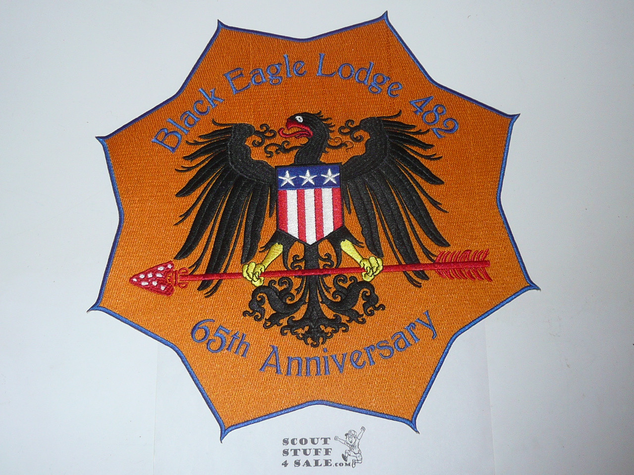 Order of the Arrow Lodge #482 Black Eagle j10 65th Anniversary Jacket Patch