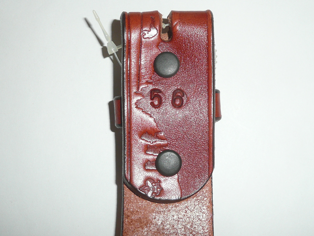 The Summit Bechtel Reserve High Adventure Base Tooled Leather Belt, Size 56, Unused