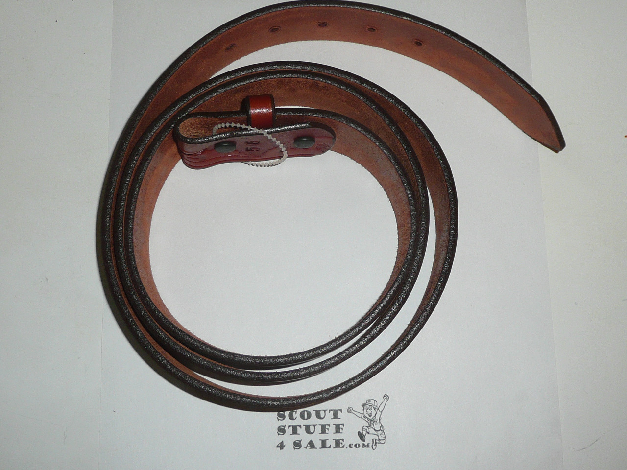 The Summit Bechtel Reserve High Adventure Base Tooled Leather Belt, Size 56, Unused