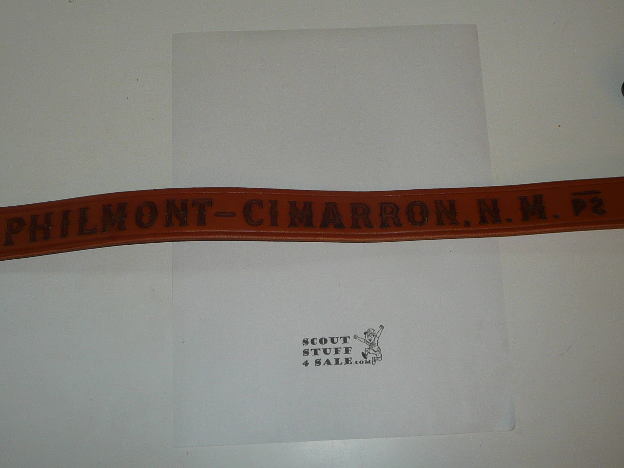 Philmont Scout Ranch, Tooled Leather Belt, 40" waist, Unused