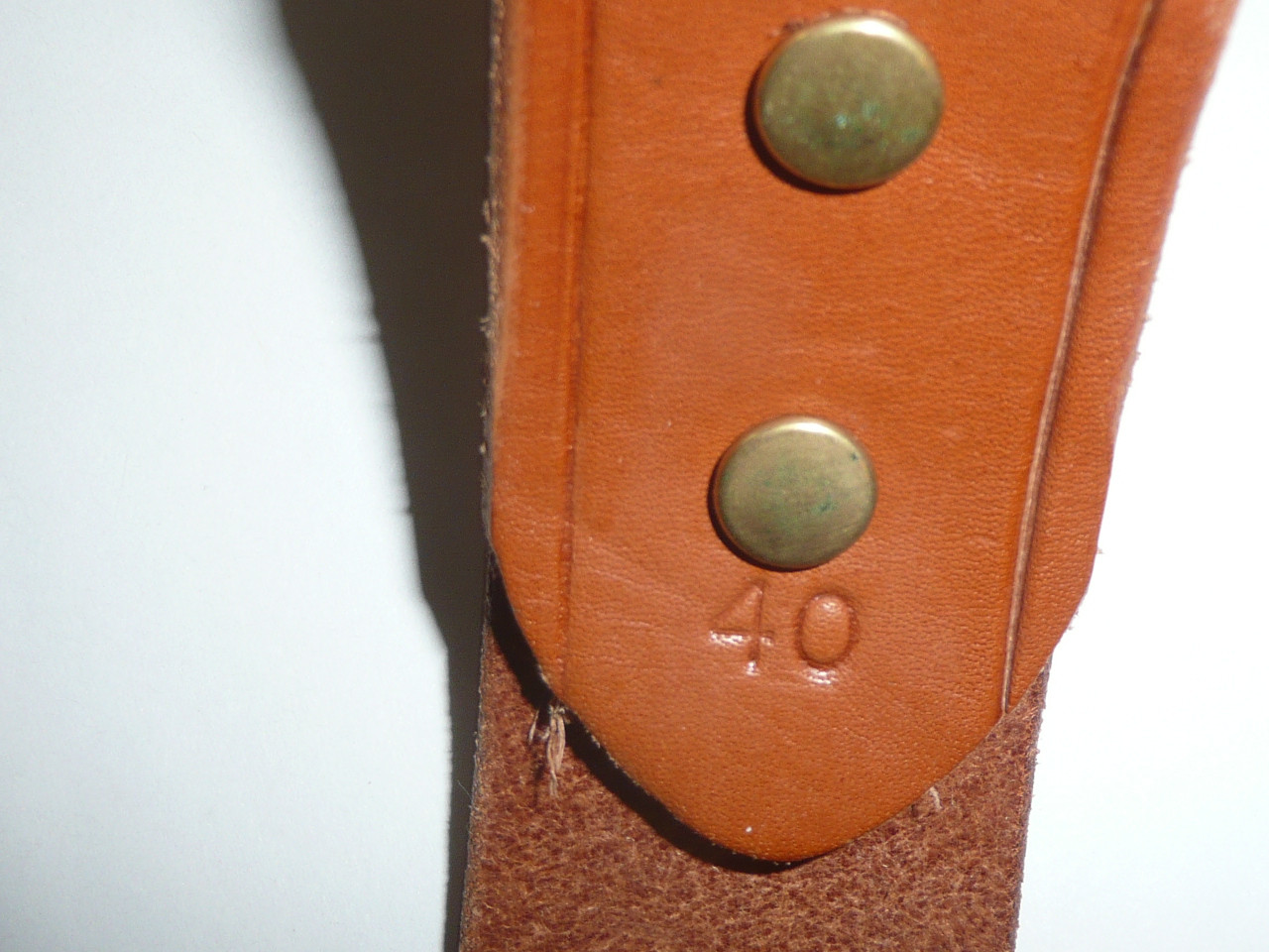 Philmont Scout Ranch, Tooled Leather Belt with Brands on the reverse side, 40" waist, Unused