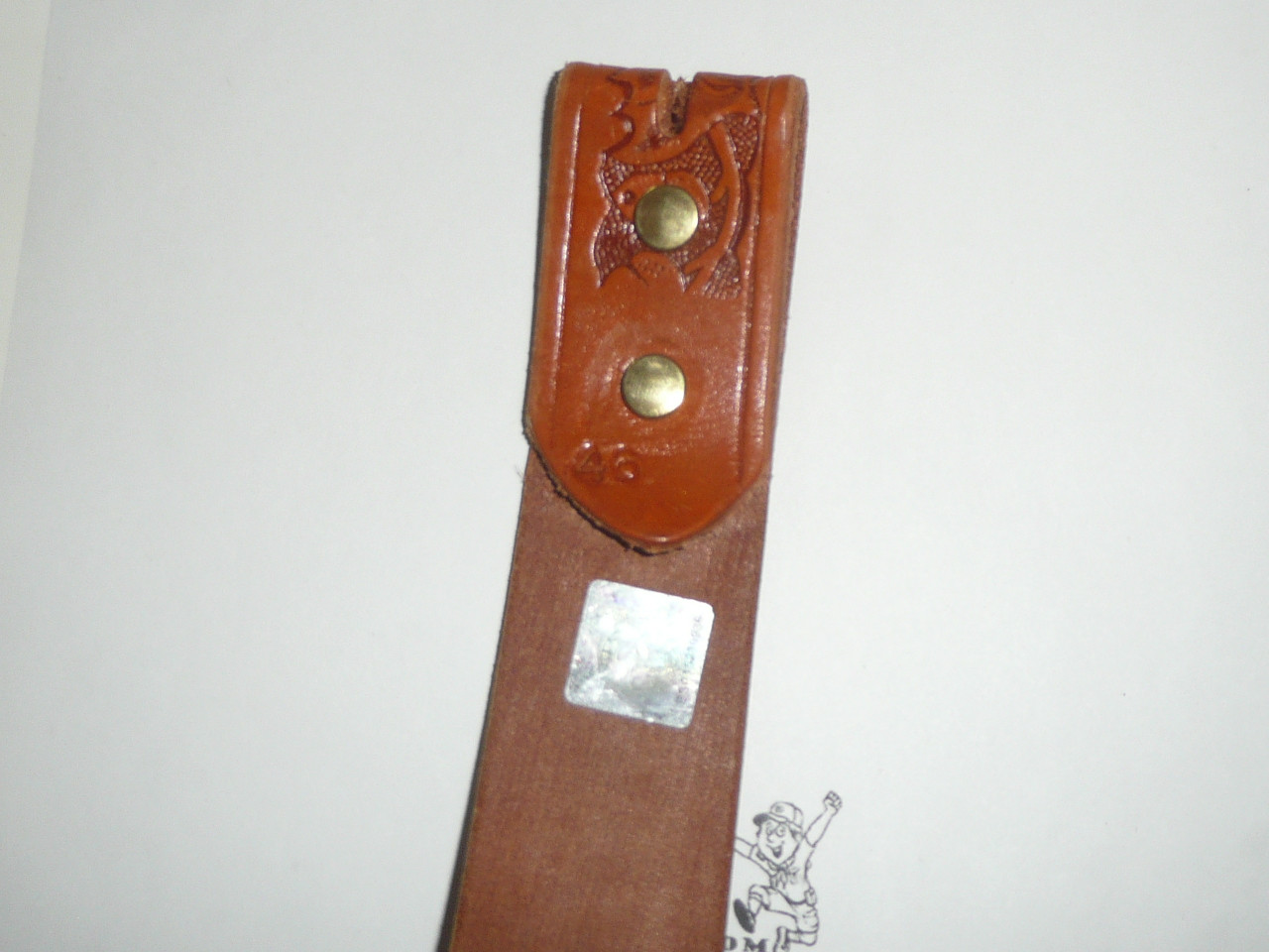 Philmont Scout Ranch, 2013 75th Anniversary Tooled Leather Belt, 46" waist, Unused