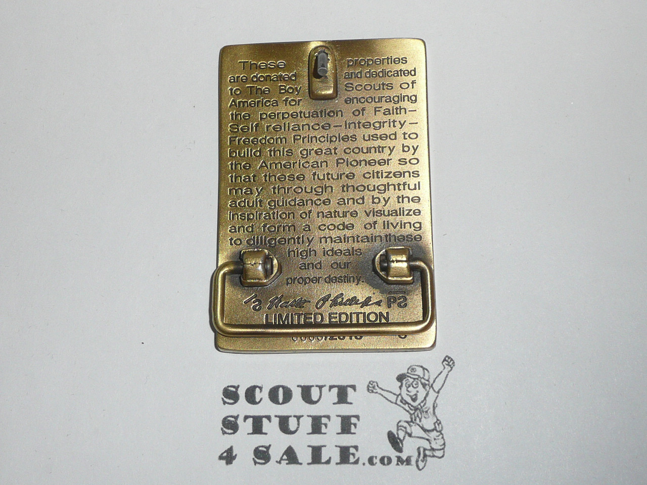 Philmont Scout Ranch, 2013 75th Anniversary Cast Bronze Belt Buckle, Boxed and numbered
