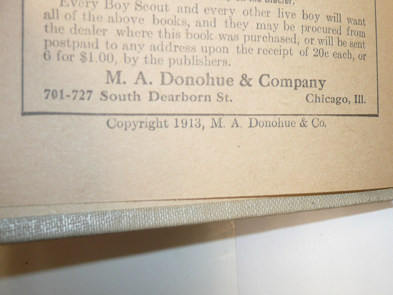Boy Scouts' Signal Sender or When Wigwag Knowledge Paid, by Archibald Lee Fletcher, 1913 First Edition, Hardbound, Boy Scout Story Book #2